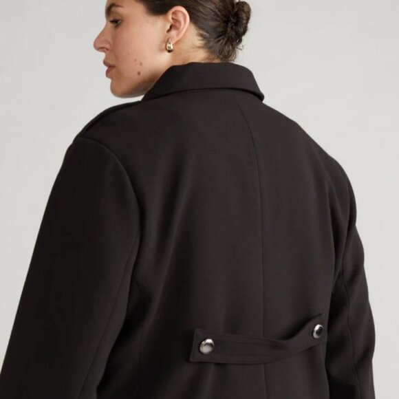 Universal Standard Black Lined Ponte Blend Rivington Military Style Blazer NWOT - Picture 5 of 6